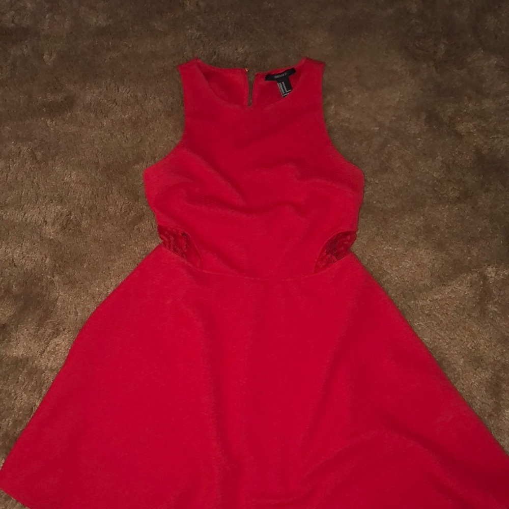Red short dress